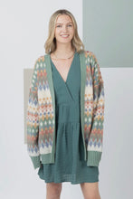 Load image into Gallery viewer, Sage Aztec Cardigan