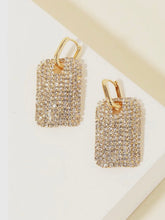 Load image into Gallery viewer, Pave Rectangle Earrings