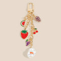 Enamel Strawberry Watermelon Cherry Pearl Bag Charms