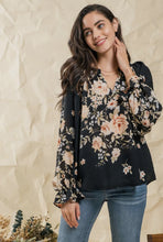 Load image into Gallery viewer, Floral bishop sleeve top