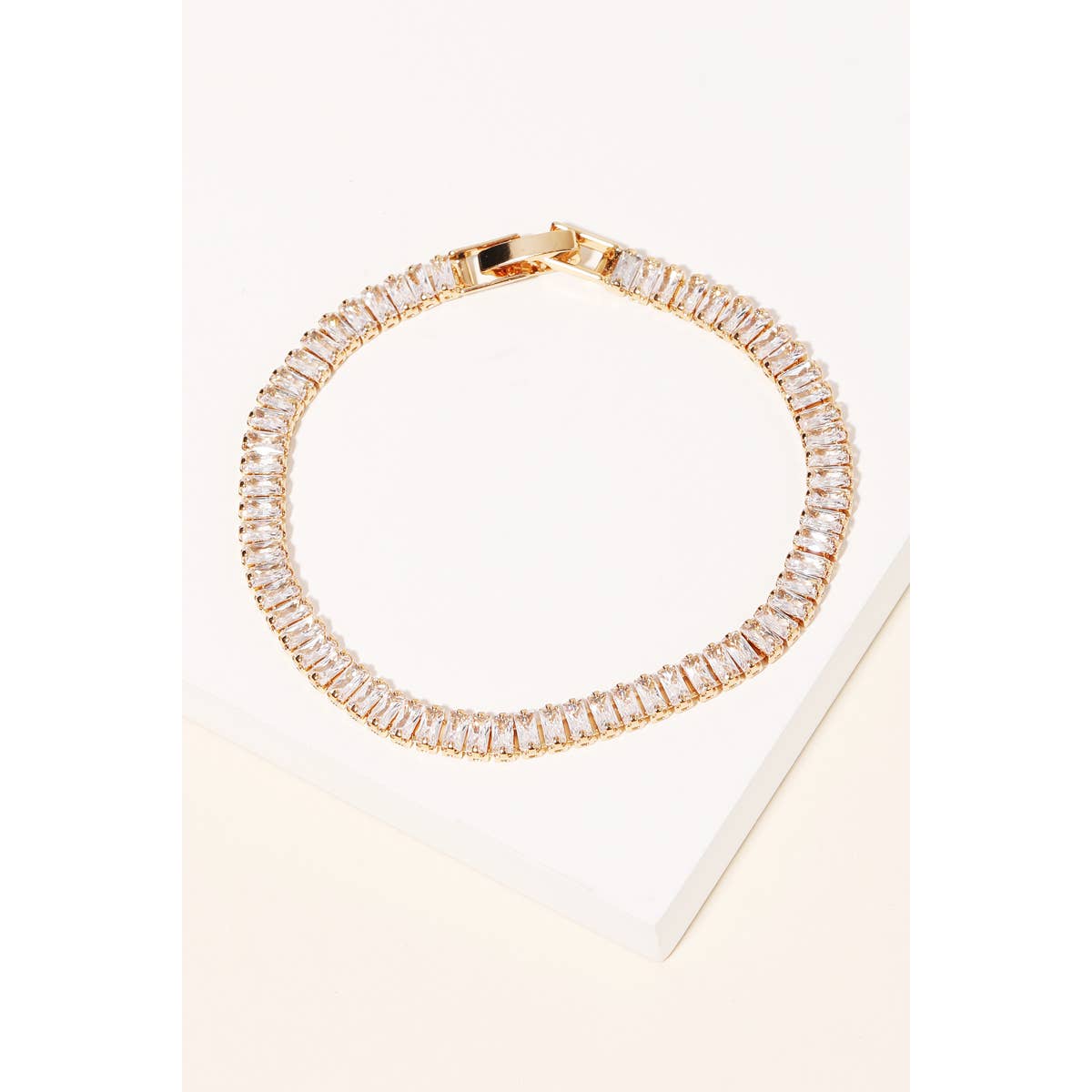 Baguette Rhinestone Tennis Bracelet