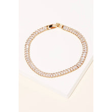 Load image into Gallery viewer, Baguette Rhinestone Tennis Bracelet