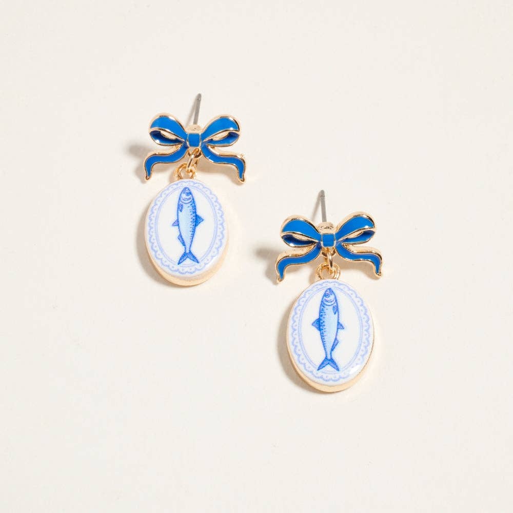 Mediterranean Coastal Beach Themed Enamel Earrings