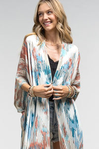 Blue Multi Lightweight Kimono