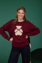 Load image into Gallery viewer, TEDDY JACQUARD CREW NECK KNIT PULLOVER SWEATER