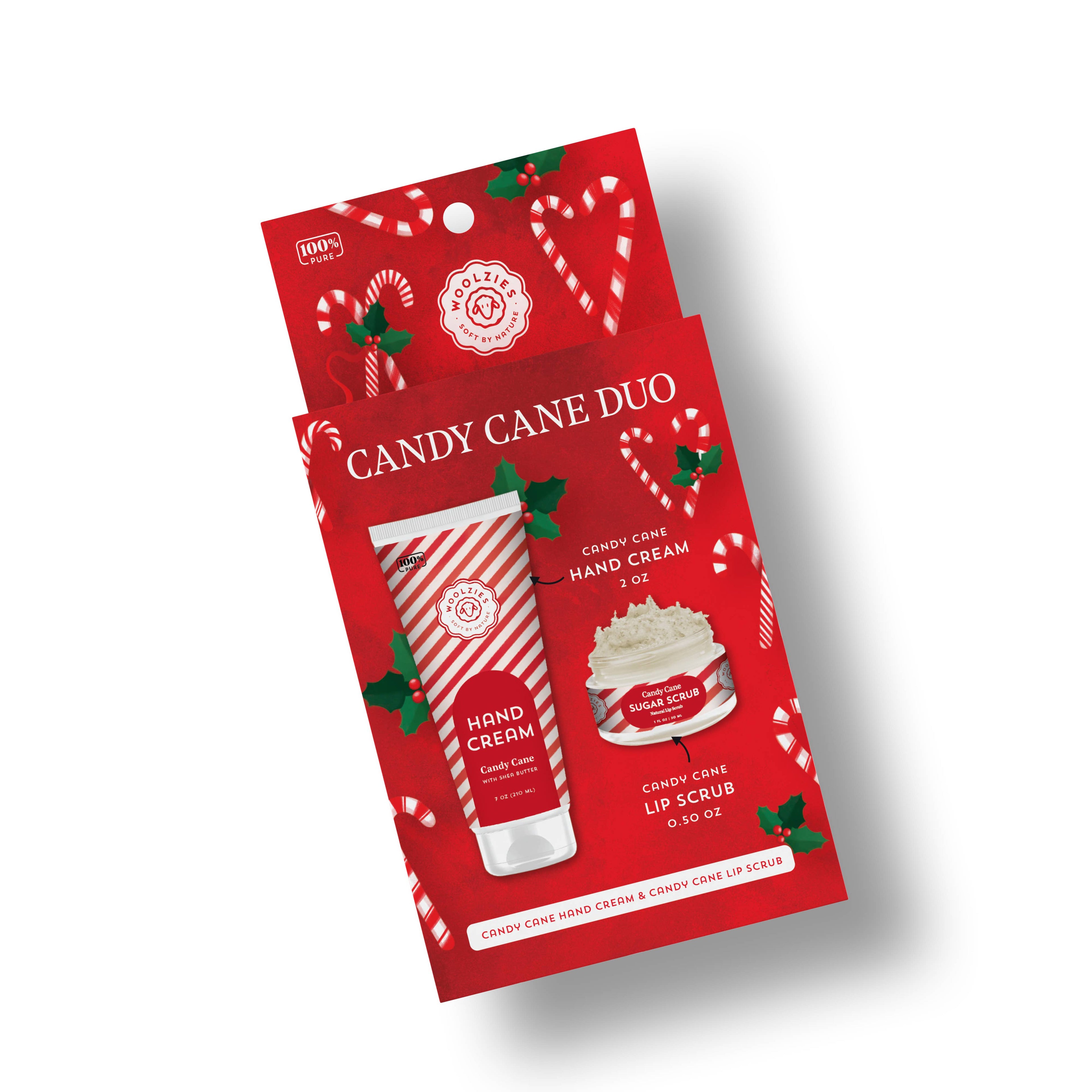 Candy Cane Duo -  Hand Cream & Lip Scrub Duo – Holiday Set