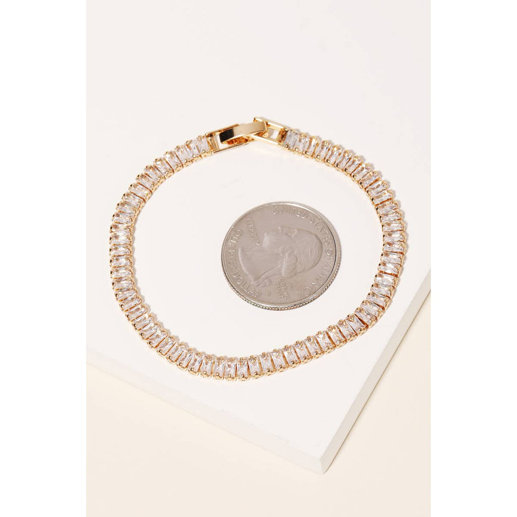 Baguette Rhinestone Tennis Bracelet