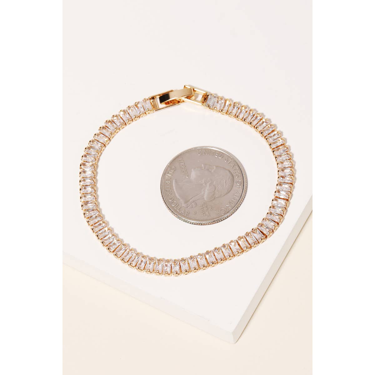 Baguette Rhinestone Tennis Bracelet