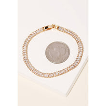 Load image into Gallery viewer, Baguette Rhinestone Tennis Bracelet
