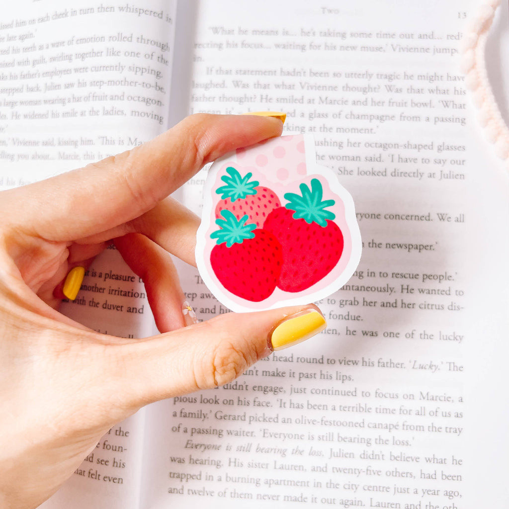 Strawberry Magnetic Bookmark