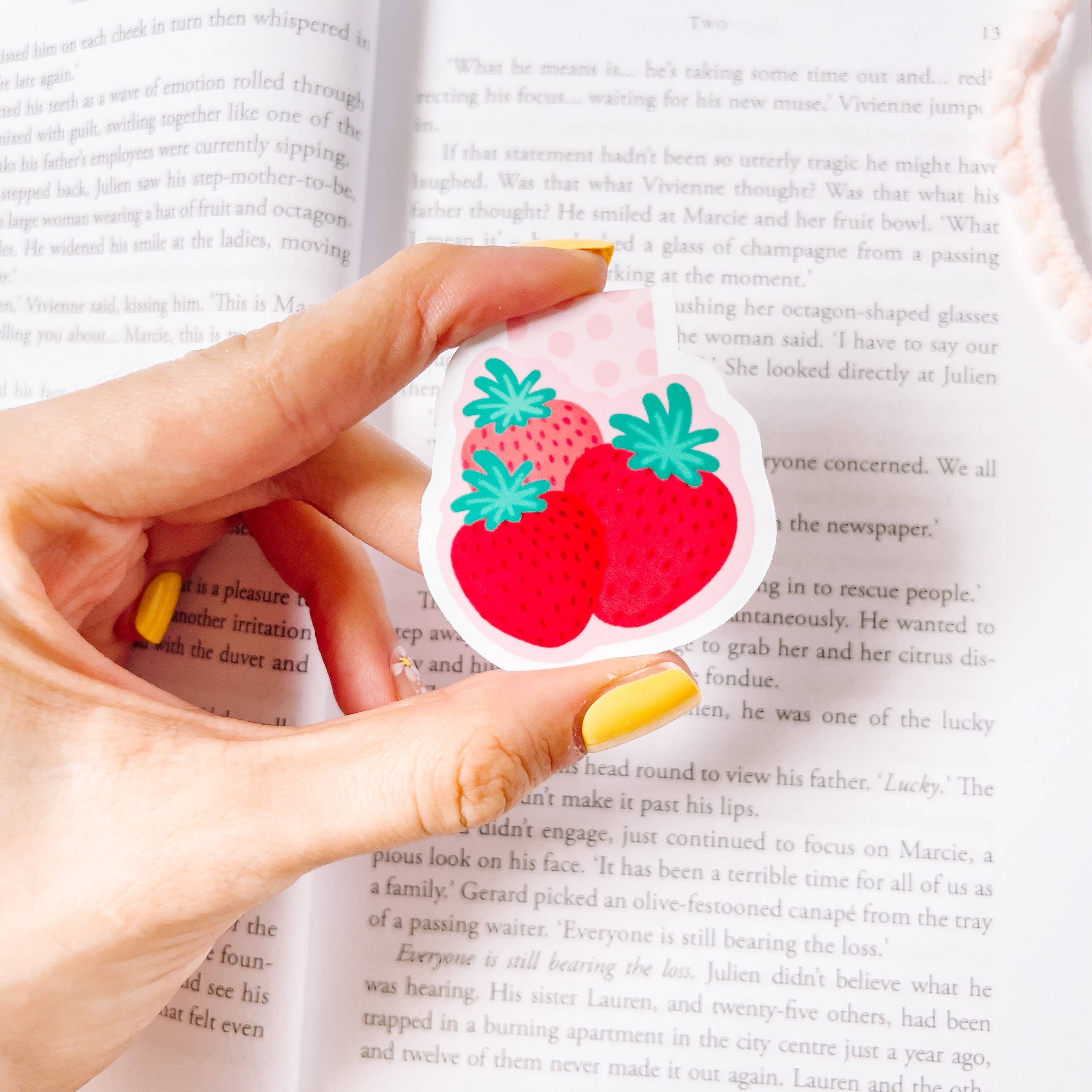 Strawberry Magnetic Bookmark