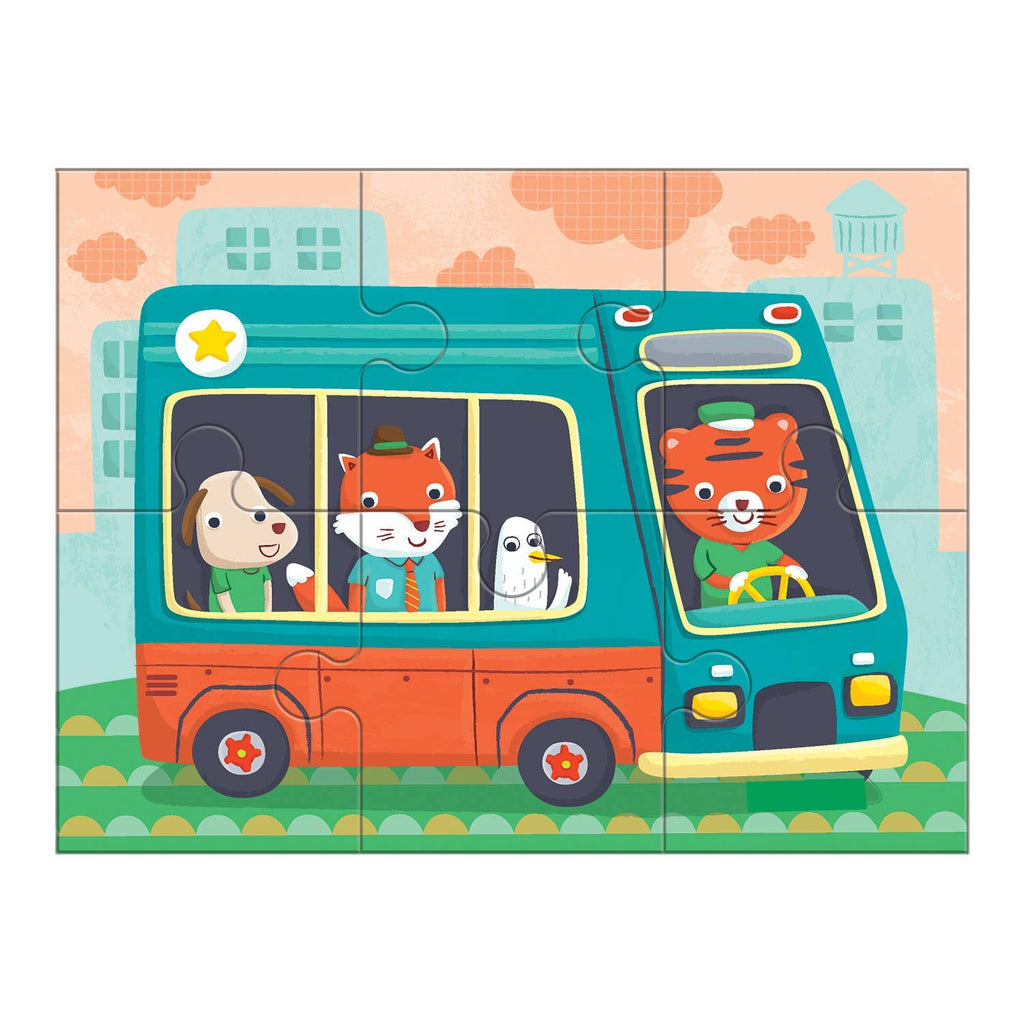 Transportation 4-In-A-Box Puzzle Set