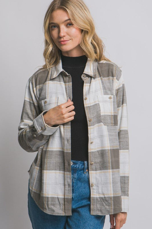 Flannel Button Down Shirt