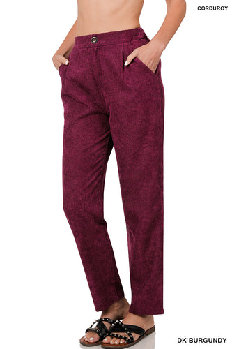 Burgundy Corduroy Pants