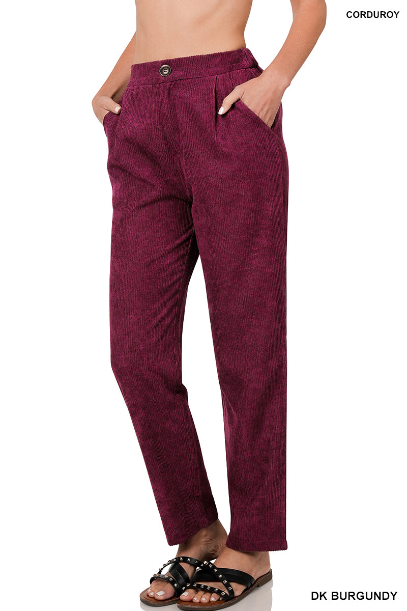 Burgundy Corduroy Pants