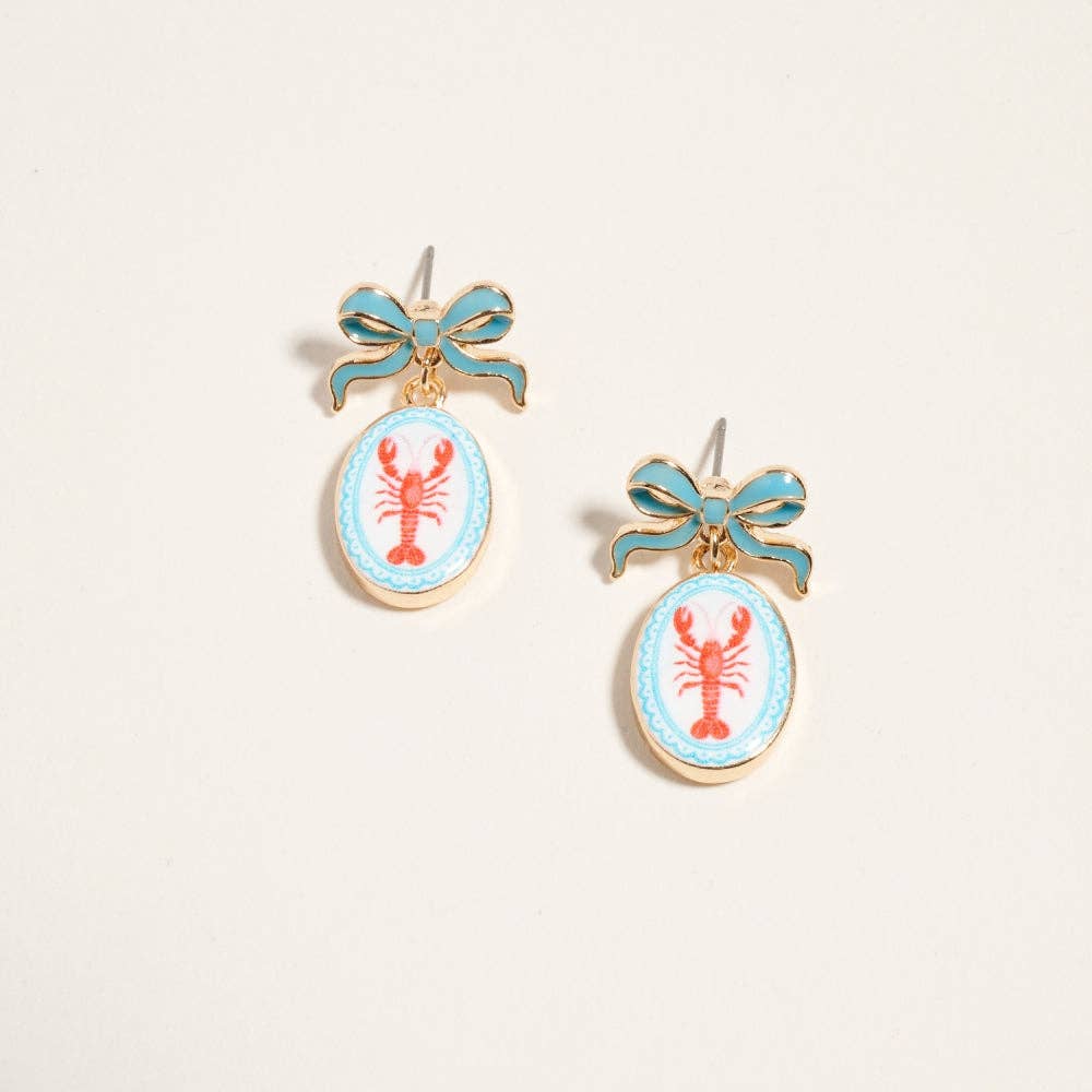 Mediterranean Coastal Beach Themed Enamel Earrings