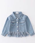 Denim Frayed Jacket