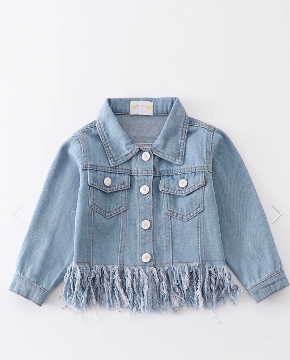 Denim Frayed Jacket