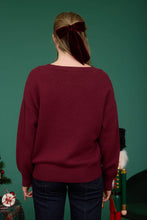 Load image into Gallery viewer, TEDDY JACQUARD CREW NECK KNIT PULLOVER SWEATER