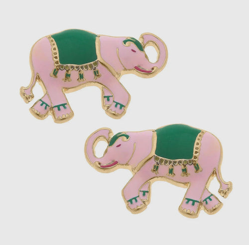 Livy Enamel Elephant Earrings