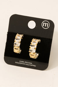 Gold Dipped Studded Hoops