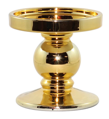 Gold Pillar Candle Holder