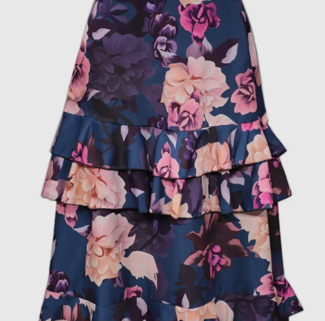 Floral Tiered Skirt