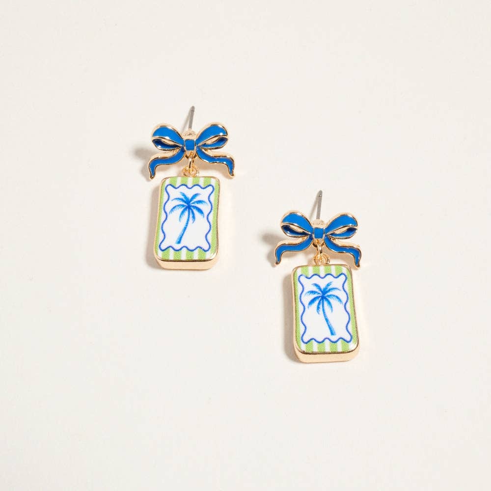 Mediterranean Coastal Beach Themed Enamel Earrings