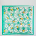 Mosaic Lemon Print Square Bandana Scarf