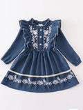 Navy Plaid Dress
