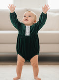 Green Velvet Bubble Onesie