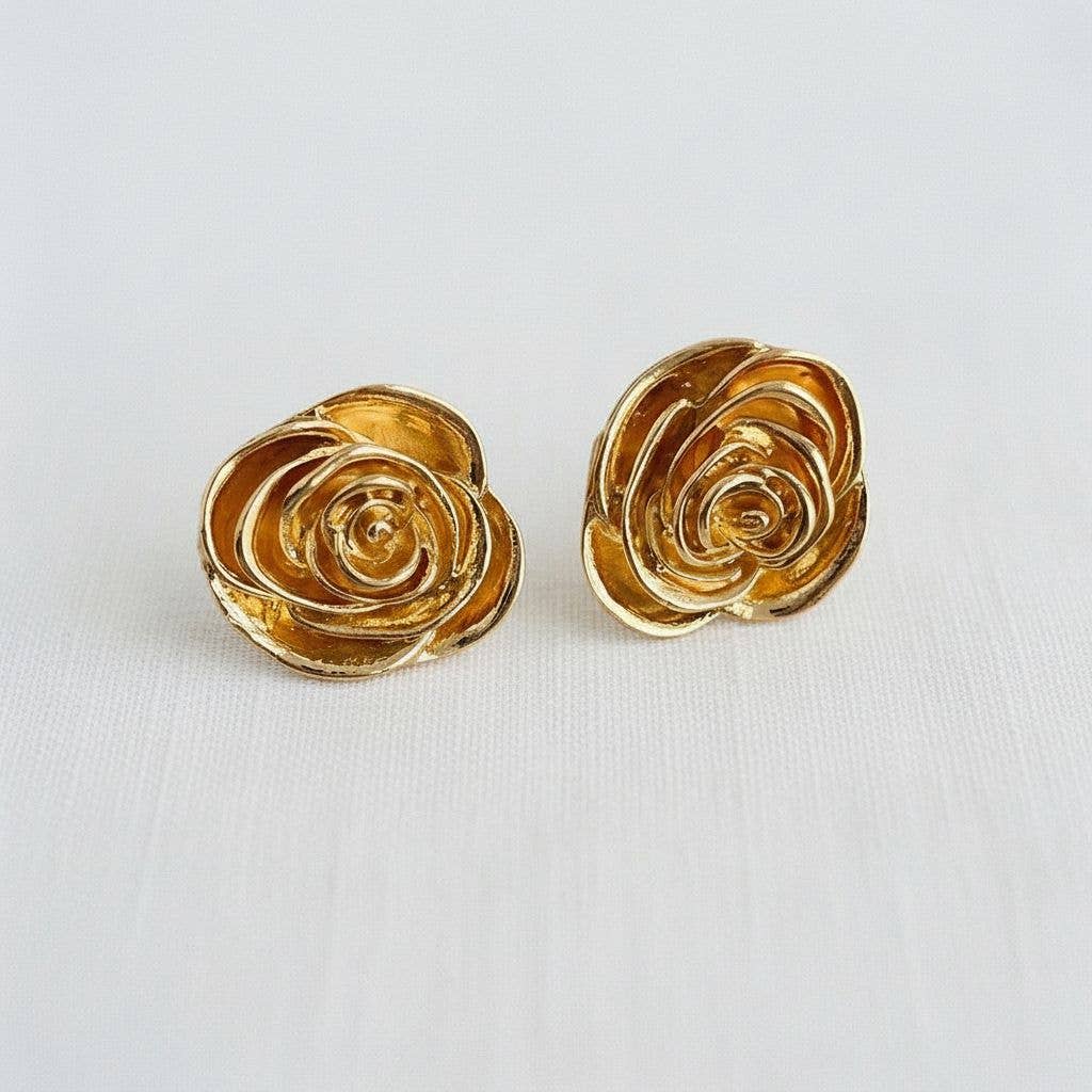 Artful Floral Design Drop Earrings