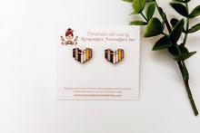 Load image into Gallery viewer, Book Stud Earrings, Book Stack Earrings, Literary Earrings