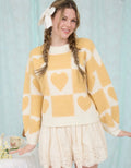 Butter Yellow Heart Sweater