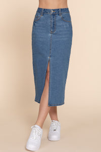 Midi Denim Skirt