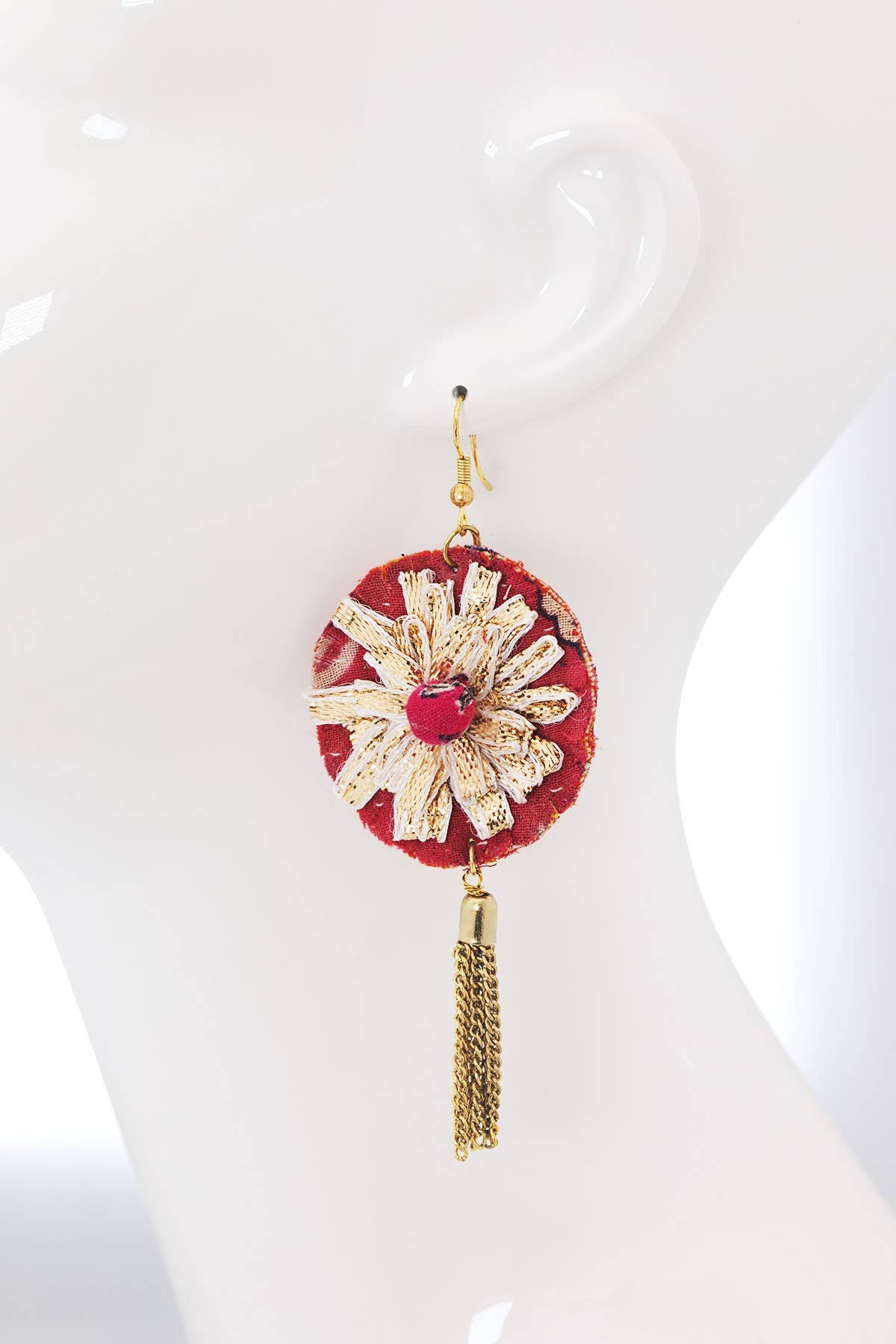 Handmade Sunflower Drop Earrings