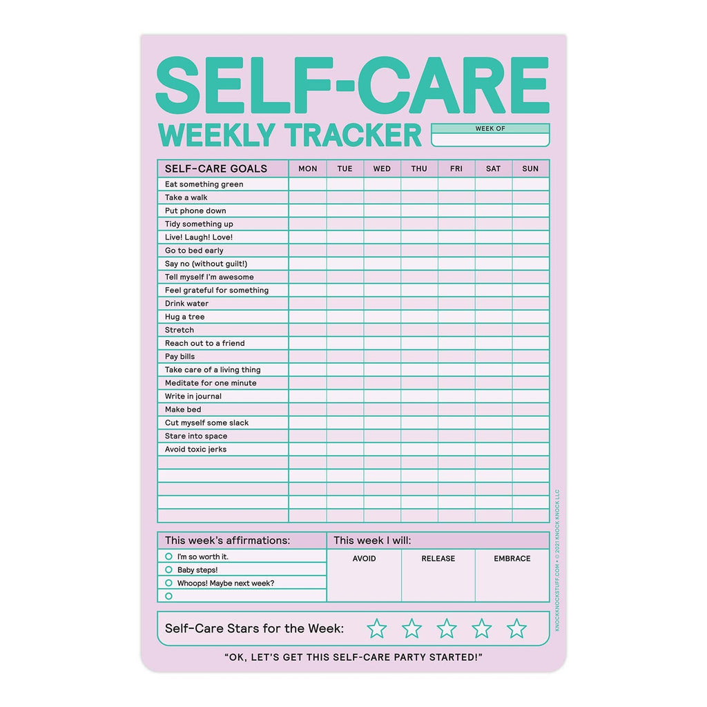 Self-Care Weekly Tracker Pad (Pastel Version)