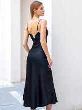 Load image into Gallery viewer, Silk Slip Dress with Lace Detail