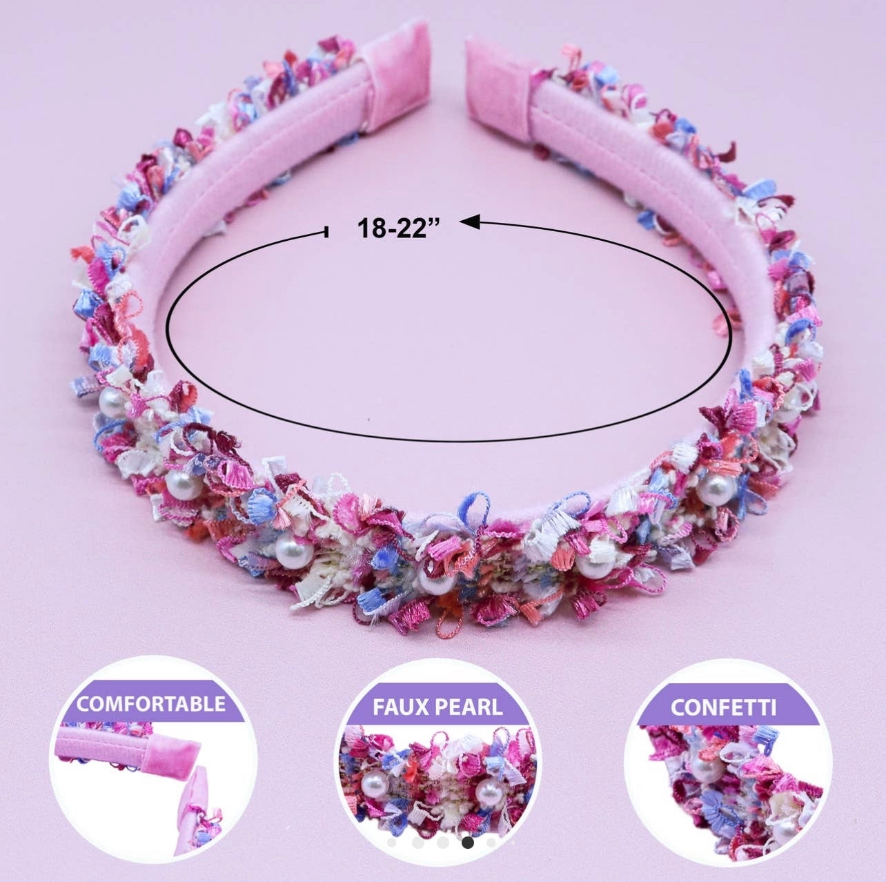 Confetti Pearl Headbands