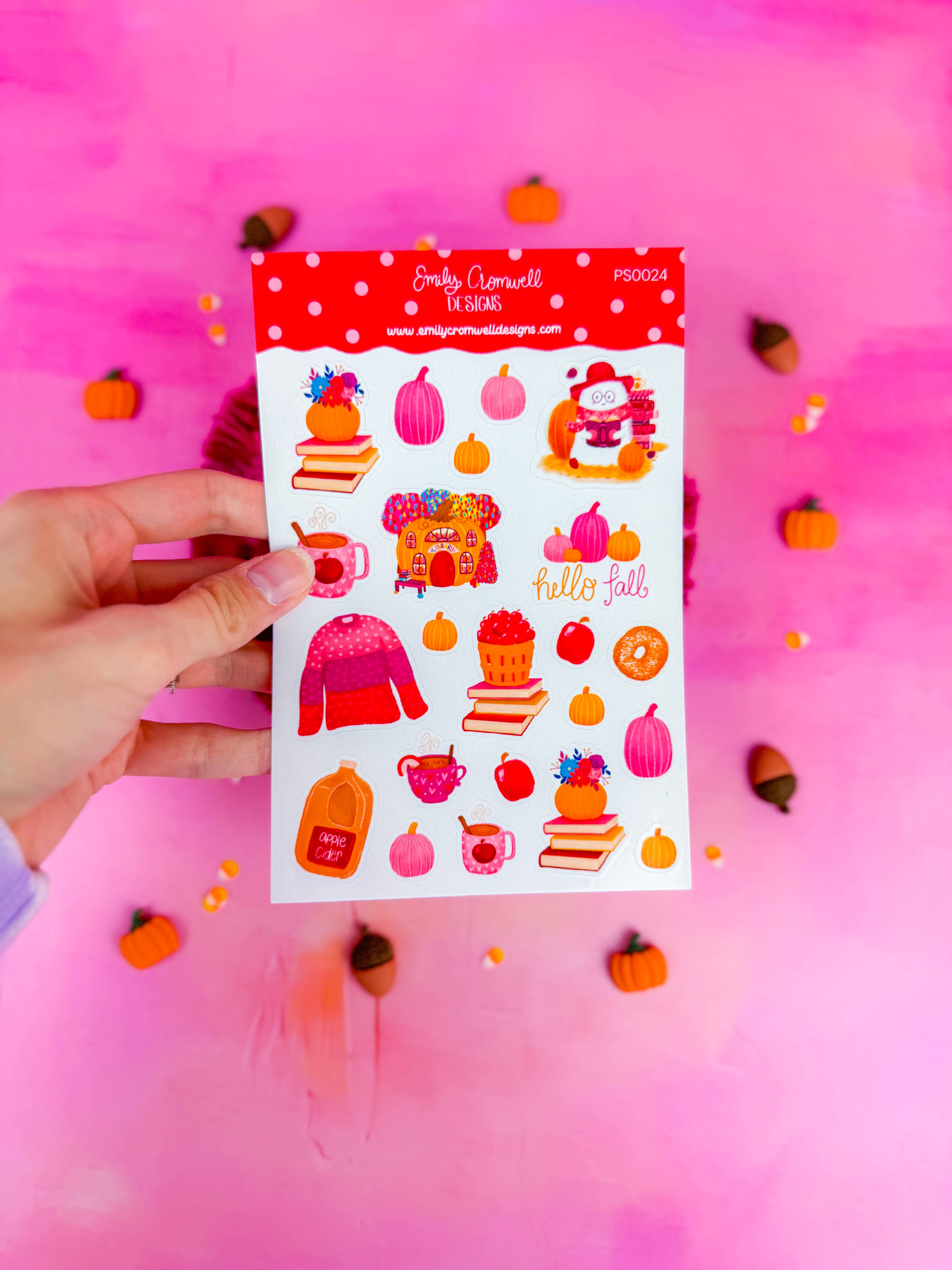Apple Cider Fall Day Planner Stickers