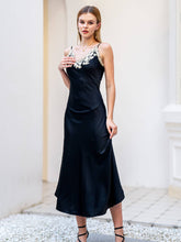 Load image into Gallery viewer, Silk Slip Dress with Lace Detail