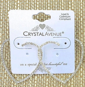 Heart Shaped Rhinestone Studs