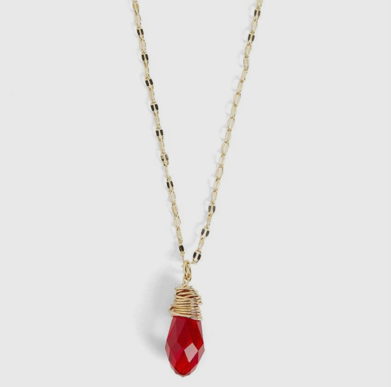 Holiday Bulb Faceted Necklace