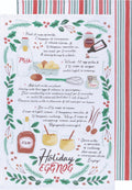 Holiday Eggnog Recipe Christmas Dishtowel Set of 2