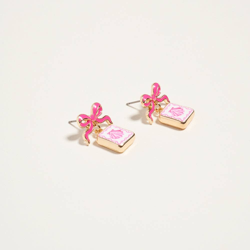 Mediterranean Coastal Beach Themed Enamel Earrings