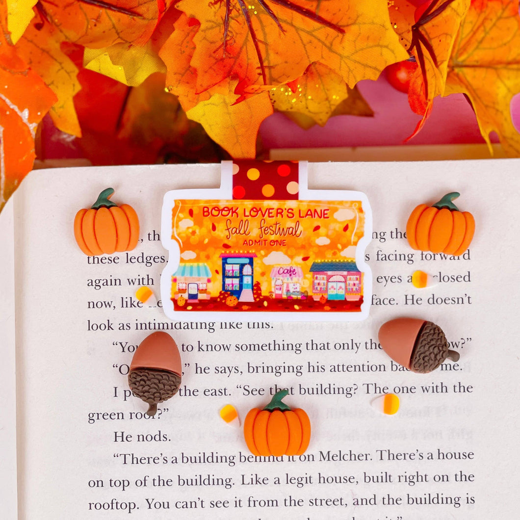 Fall at Book Lover's Lane Admission Ticket Magnetic Bookmark