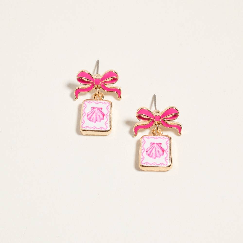 Mediterranean Coastal Beach Themed Enamel Earrings