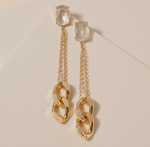 Crystal Chain Earrings