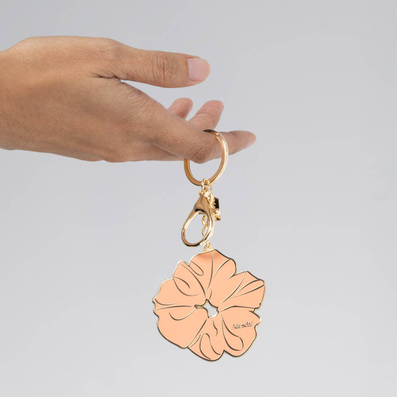 Metal Enamel Keychain Scrunchie - Terracotta