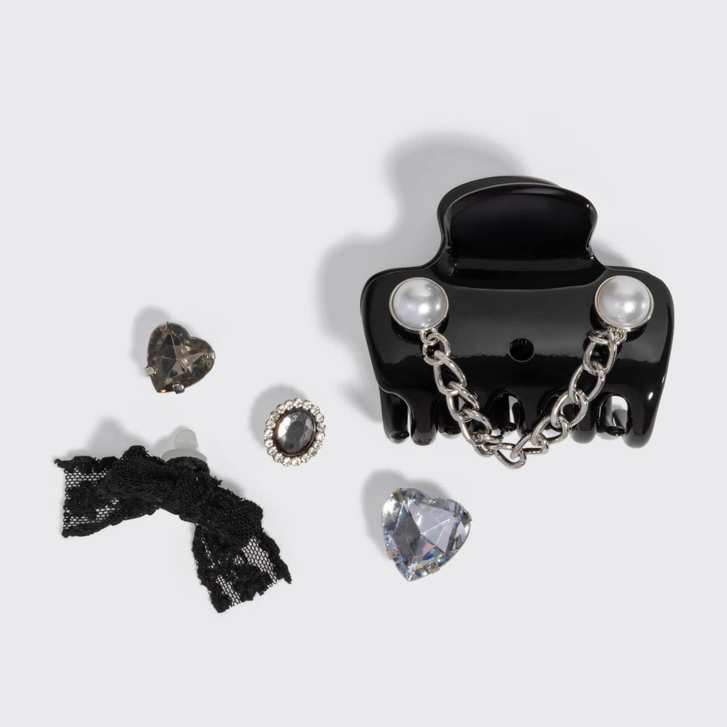 KitschPop™️ Cloud Clip 7pc Set Vintage- Black